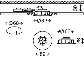 Briloner 7209-019 - Faretto LED da incasso per bagno ATTACH LED/5W/230V IP23