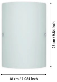 EGLO 85979 - Applique TROY 3 1x14/60W bianco