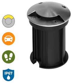 Faretto Carrabile Monodirezione MR16 IP67 Acciaio INOX 12/24V