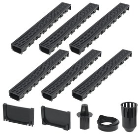 Canalette Di Drenaggio 6 Pz Plastica 6 M /