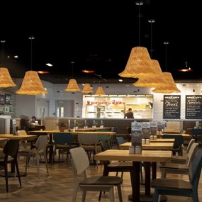 Immax 08273L - Lampadario a sospensione con filo NATURALEZA 1xE27/40W/230V diametro 45 cm rattan