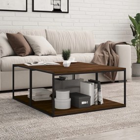 Mensole Parete 4pz Rovere Marrone 80x50x1,5cm Legno Multistrato /