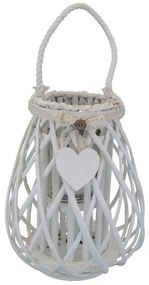 GEORGIE - lanterna in vimini tondo 15 x 30 cm