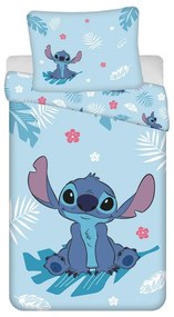 Biancheria da letto per bambini in cotone blu per letto singolo 140x200 cm Lilo and Stitch "Blue" - Jerry Fabrics