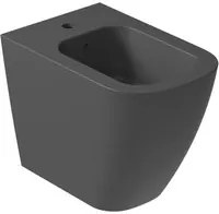 Bidet filomuro monoforo 55x35 cm serie MEG11PRO di Ceramica Galassia-Nero Opaco