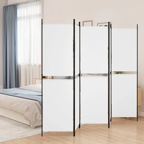 Divisorio A 5 Pannelli Bianco 250x180 Cm Tessuto /
