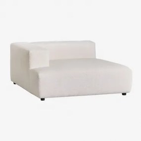 Modulo Chaise Longue Sinistro Per Divano Componibile Bruna Bouclé Blanco - Sklum