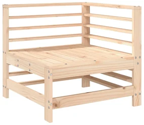Set salotto da giardino 4 pz in legno massello di pino