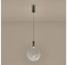 Lampadario LED a sospensione con filo PERFORATO LED/6,3W/230V 3000K cromo lucido diametro 20 cm