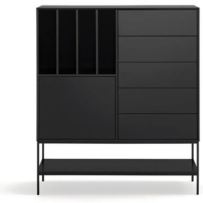 Armadietto nero 120x140x45 cm Platt – Teulat