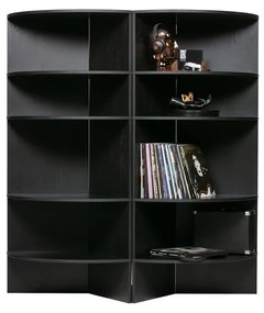 Libreria in frassino nero 100x168 cm Trian - WOOOD