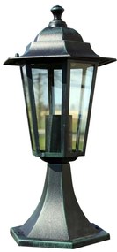 Lampione da Giardino Verde Scuro/Nero in Alluminio