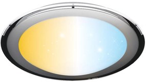 Aigostar - Lampada da soffitto dimmerabile a LED 60W/230V 2700-6500K Ø 52,7 cm cromo + telecomando