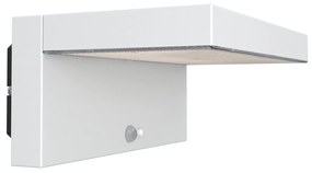 Applique LED Solare Minimal Bianca con Sensore di Movimento Colore Bianco Naturale 4.000K