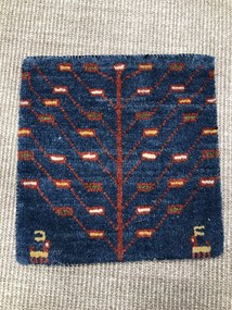 Gabbeh Tappeto persiano 40x40 Blu (Iran) Annodato A Mano