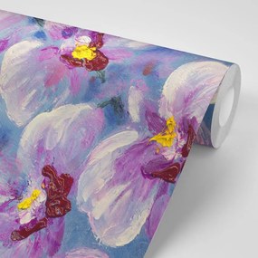 Carta da parati – Fiori romantici viola