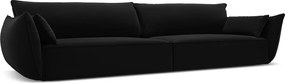 Divano nero con rivestimento in velluto 248 cm Vanda – Mazzini Sofas