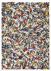 Tappeto jacquard a tessitura piatta Graffito