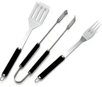 Set Di Posate Spatola Forchetta E Pinza Per Barbecue In Acciaio Inox - 57555