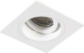 Faretto da incasso smart bianco quadrato con WiFi GU10 - Chuck