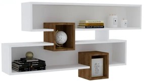 Mensola a parete KAREN 120x72,2 cm bianco/noce