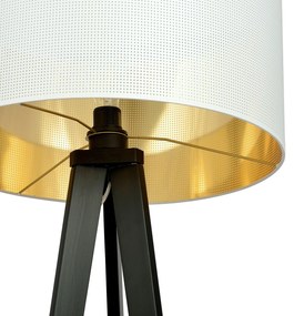 Piantana Moderno Drago Acciaio Nero Bianco 1 Luce E27 Ip20