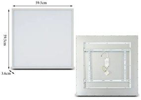 Brilagi - Luce LED dimmerabile SLIMFRAME LED/58W/230V 60x60 cm bianco + +TC