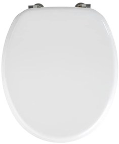 WENKO 154008100-WC sedile per WC VALENCIA 43x36 cm bianco/argento