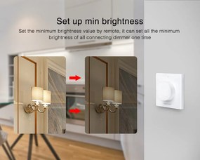 Dimmer da Pulsante Push e Telecomando TRIAC 230Vac 300W RF