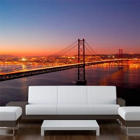 Fotomurale  Bay Bridge  San Francisco  Colore blu navy, Dimensioni e Misure 200x154