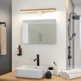 Brilagi-Illuminazione a LED per specchi da bagno WOODY MIRROR LED/12W/230V IP44 quercia/bianco