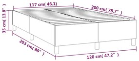 Giroletto a Molle Crema 120x200 cm in Tessuto