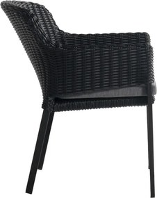 Černá plastová zahradní židle Cairo – Hartman