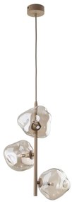 Lampadario a sospensione su cavo LAVA 3xG9/8W/230V beige/beige fumé
