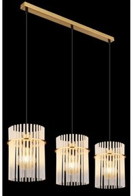 Globo 15698-3HM - Lampadario a sospensione con filo GORLEY 3xE27/60W/230V oro