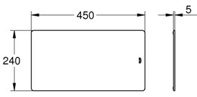 GROHE 40786K00 - Tagliere in vetro 450 × 240 × 19 mm nero