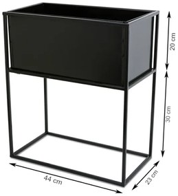 Portafiori 50x44 cm nero