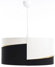 Lampadario a sospensione con filo SWING 1xE27/60W/230V nero/bianco/oro