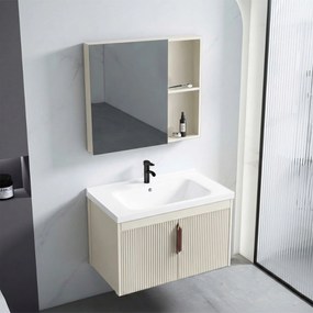 Set di mobili da bagno con lavabo Astor 60 cm Beige