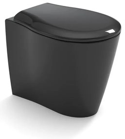 Vaso WC filomuro OLYMPIA CERAMICA soft, sedile incluso P 55 x L 36 x H 42 cm nero lucido
