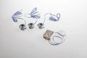 Incasso led asso oro in alluminio 3x1w 300lm 4000k 3,2x3,2x2,2cm in...