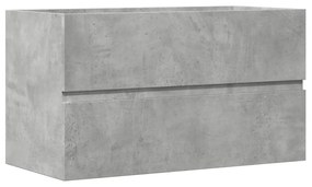 Mobile pensile da bagno grigio cemento 80x38,5x45 cm truciolato