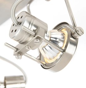 Faretto industriale in acciaio 2 luci orientabile - Suplux