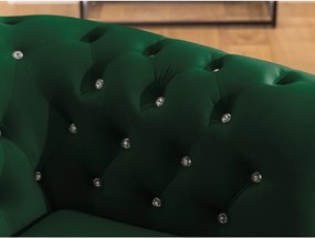 Divano angolare verde allungabile (con penisola a sinistra/a L) con rivestimento in velluto York Blik – Ropez