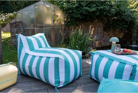 Pouf da giardino bianco e verde – Bonami Essentials