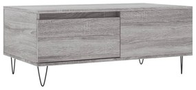 Tavolino salotto grigio sonoma 90x50x36,5 cm legno multistrato