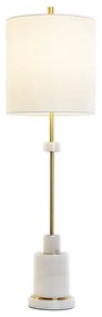 Lampada da tavolo DKD Home Decor Bianco Dorato Metallo Marmo 50 W 220 V 25 x 25 x 81 cm
