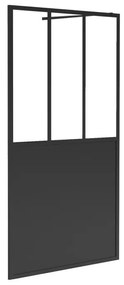 Porta per doccia walk-in Nero opaco Stile atelier 140 x 200 cm - URBANIK