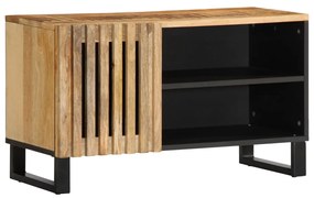 Mobile porta tv 80x34x46 cm in legno massello di mango grezzo