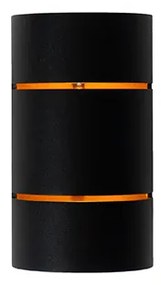 Applique moderna nera con interno dorato - Pia